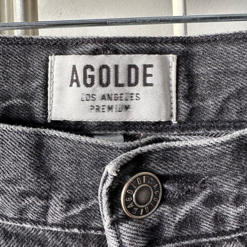 AGOLDE Jamie Jeans Charcoal Grey Wash Straight Leg Denim Womens Size Unknown - Picture 2 of 8
